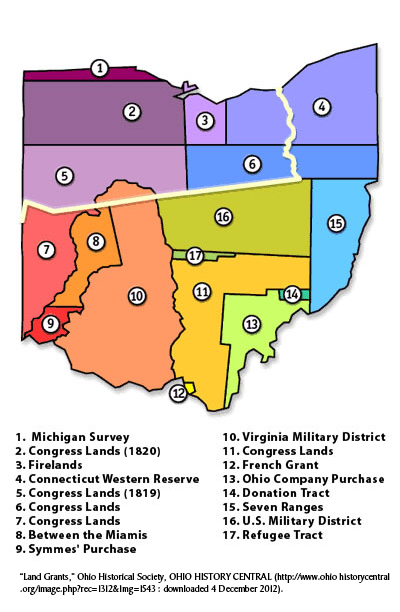 Ohio Land Grants Map